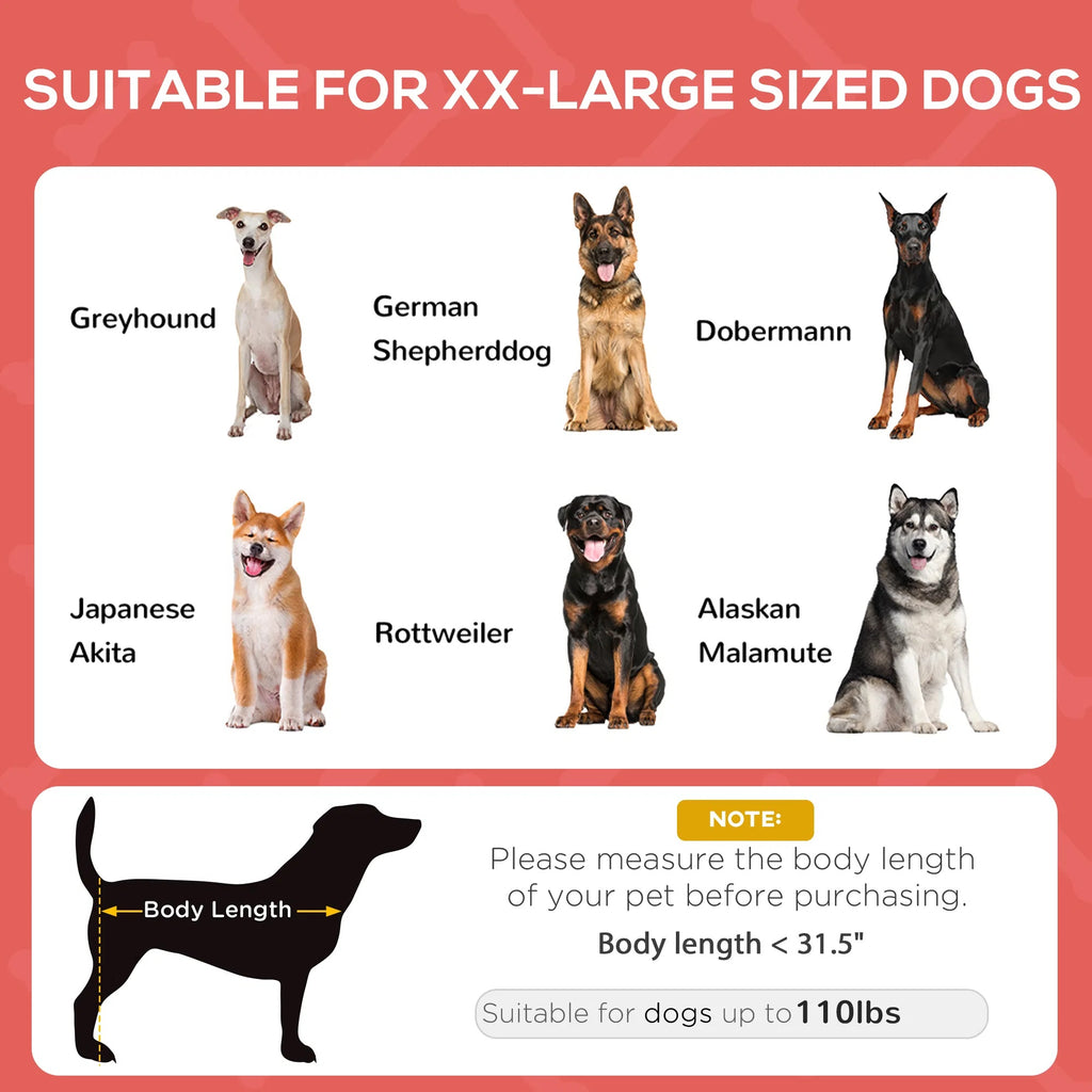 Erhöhtes Hundebett mit UV-Schutz-Dach
