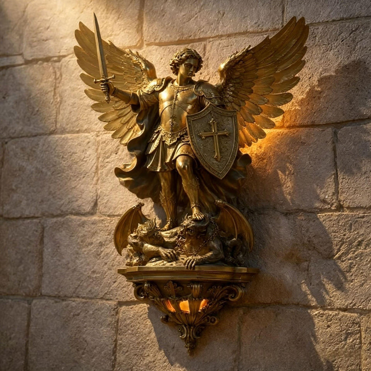 Archangel Michael Wandlampe aus Resin – Bild 3 | LuxeStyle