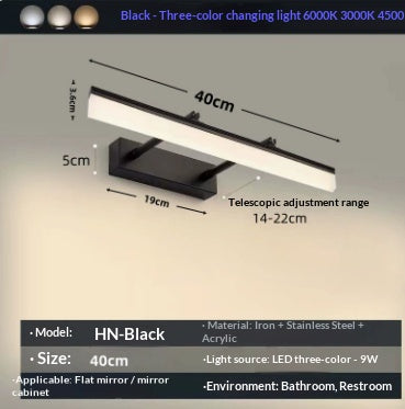 LED Ausziehbare Schmink-Wandleuchte – Bild 8 | LuxeStyle