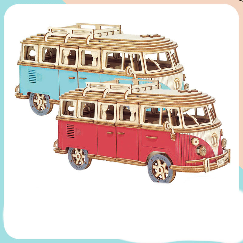 3D Holzpuzzle: Camper Modell zum Zusammenbauen – Bild 3 | LuxeStyle