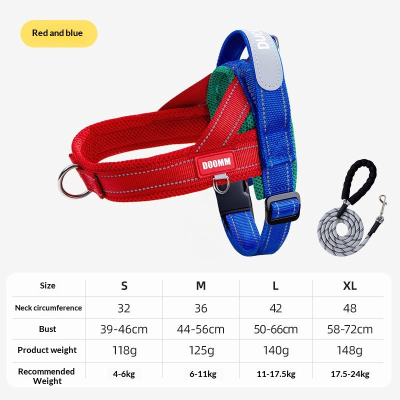 Kontrastfarbenes Hundehalsband mit Reflektor