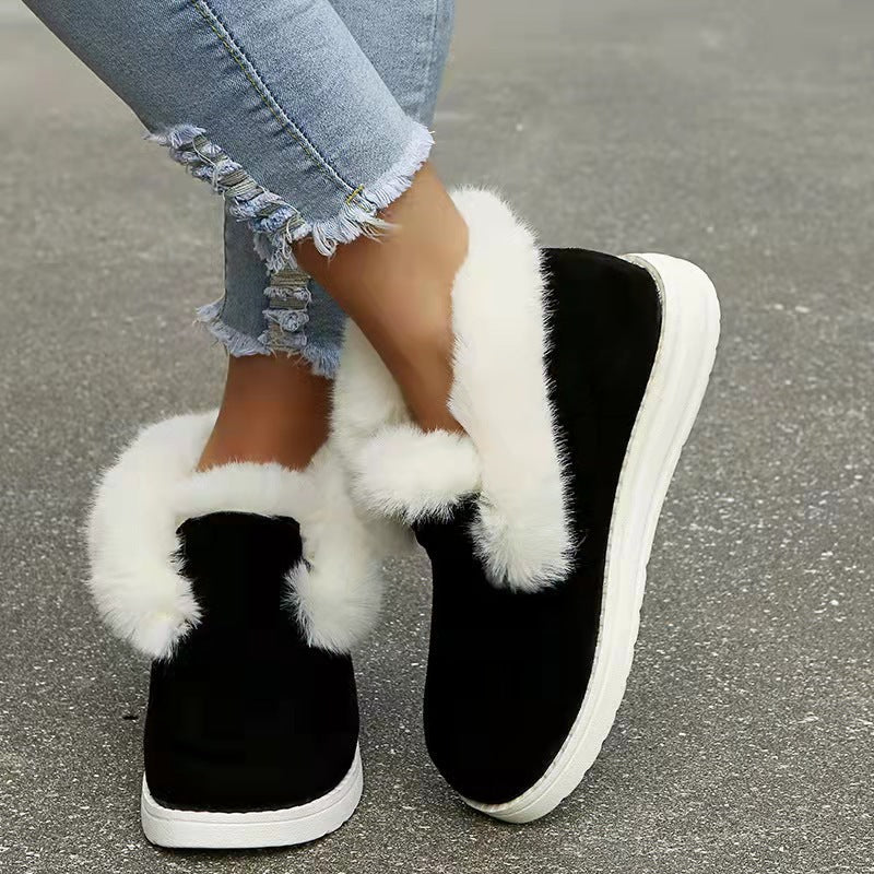 Warme Winter Ankle Boots mit Plüschfutter