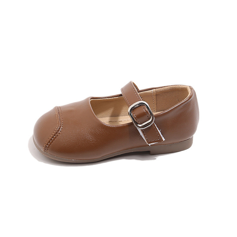 Einfache Leder Schuhe für Mädchen