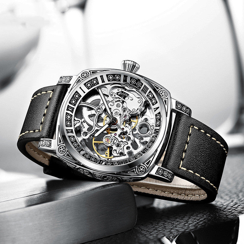 Luminous Fashion Leder Herrenuhr – Bild 3 | LuxeStyle