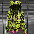 Gelber Leopard-Hoodie mit Teufelshörnern – Ansicht 4
