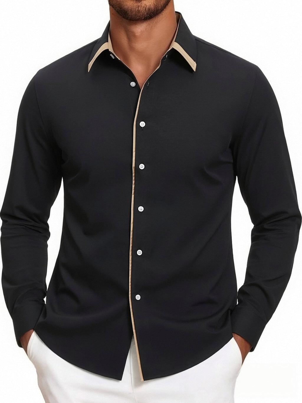 Dünnes Langarmshirt für Herren – Bild 13 | LuxeStyle
