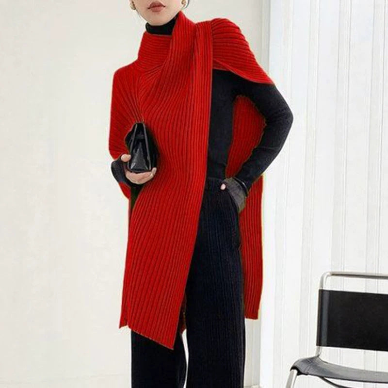 Asymmetrische Strickjacke