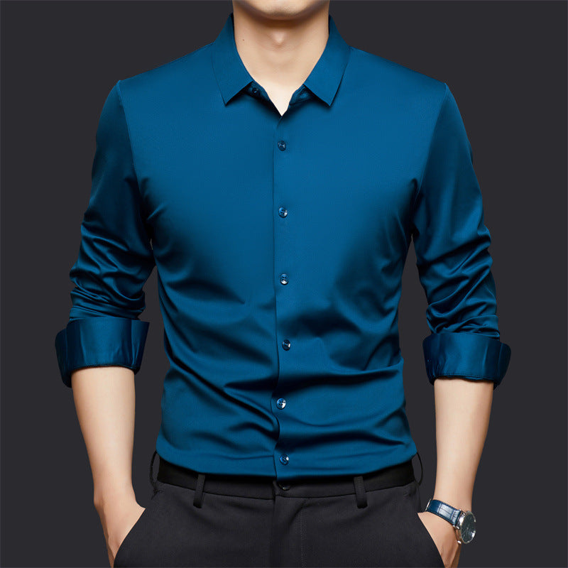 Nahtloses, elastisches Langarmhemd für Herren – Bild 4 | LuxeStyle