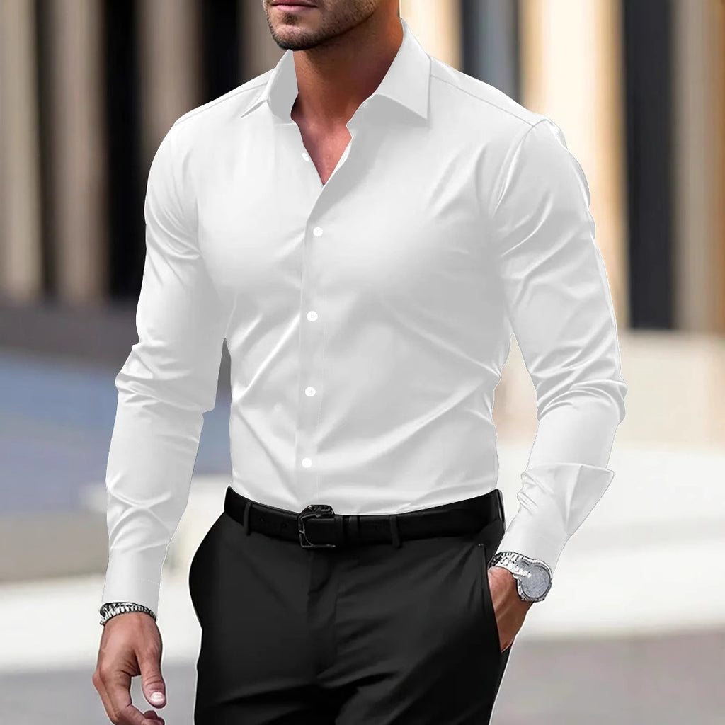 Herren Businesshemd Langarm Slim Fit