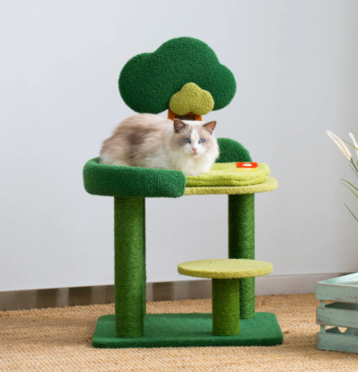 Grosser Katzenbaum mit Klettergerüst und Katzenhaus