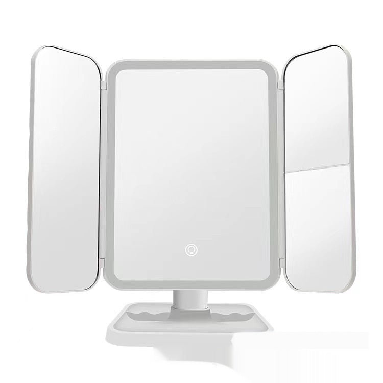 Dreifach LED-Makeup-Spiegel mit USB-Ladefunktion – Bild 10 | LuxeStyle