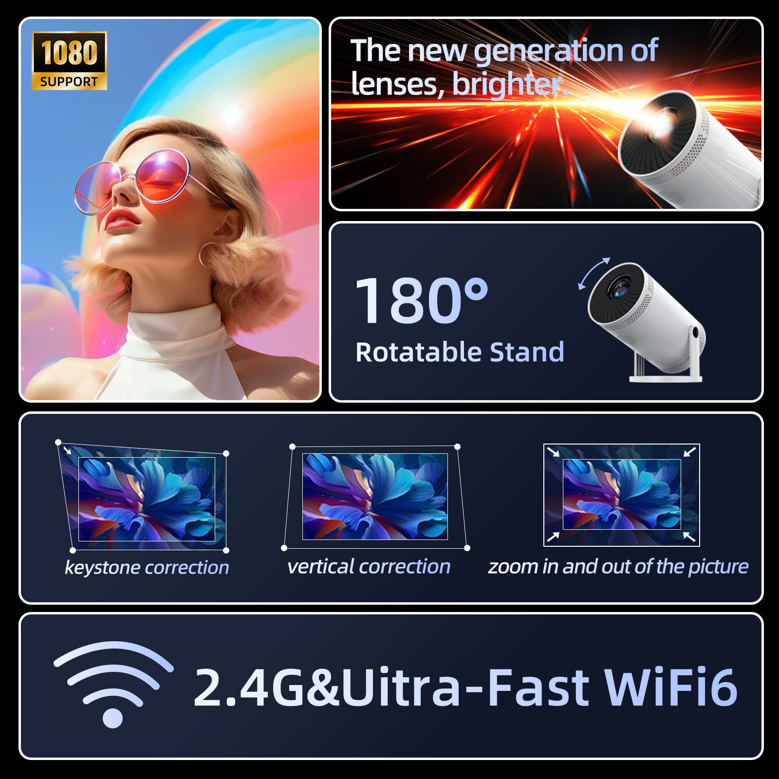 Mini-Beamer «CineMax» · WLAN HD-Projektor