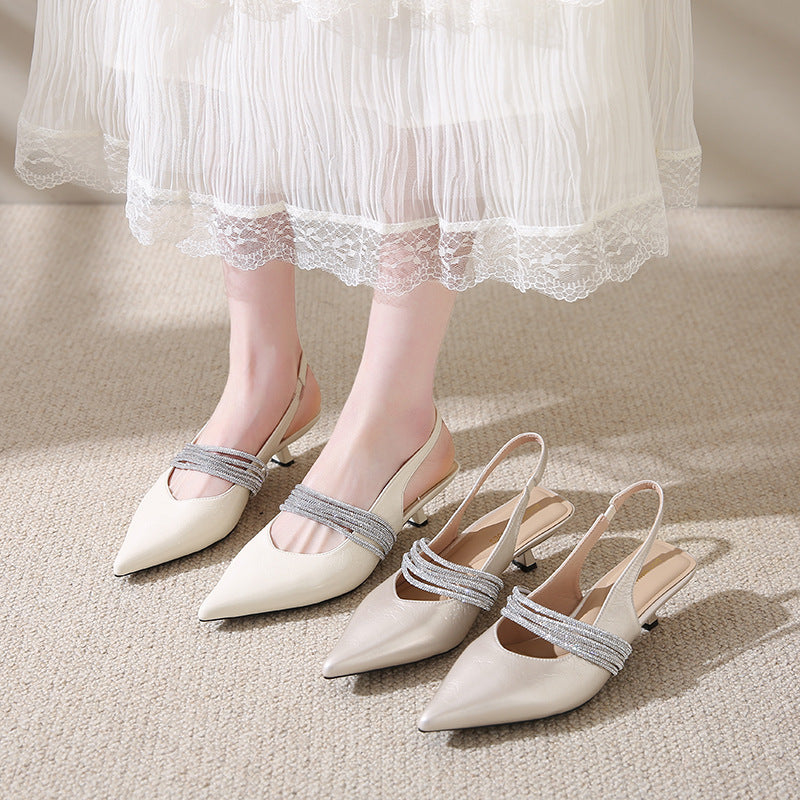 Sandalen mit Strass-Absatz | LuxeStyle
