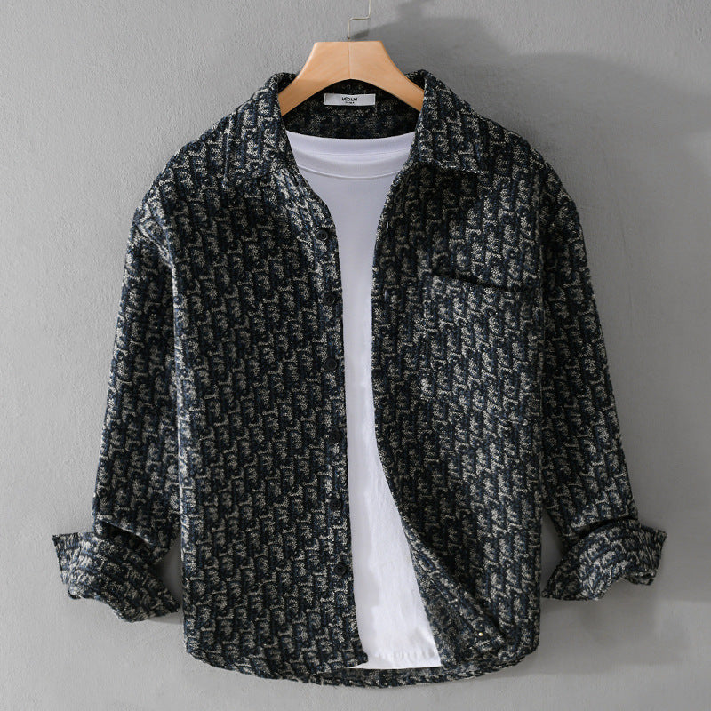 Herren Hemdjacke aus Baumwollmischgewebe | LuxeStyle