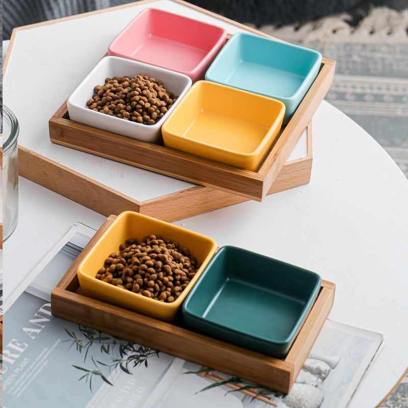Katzenbowl mit Holzstütze – 200 ml – Bild 11 | LuxeStyle