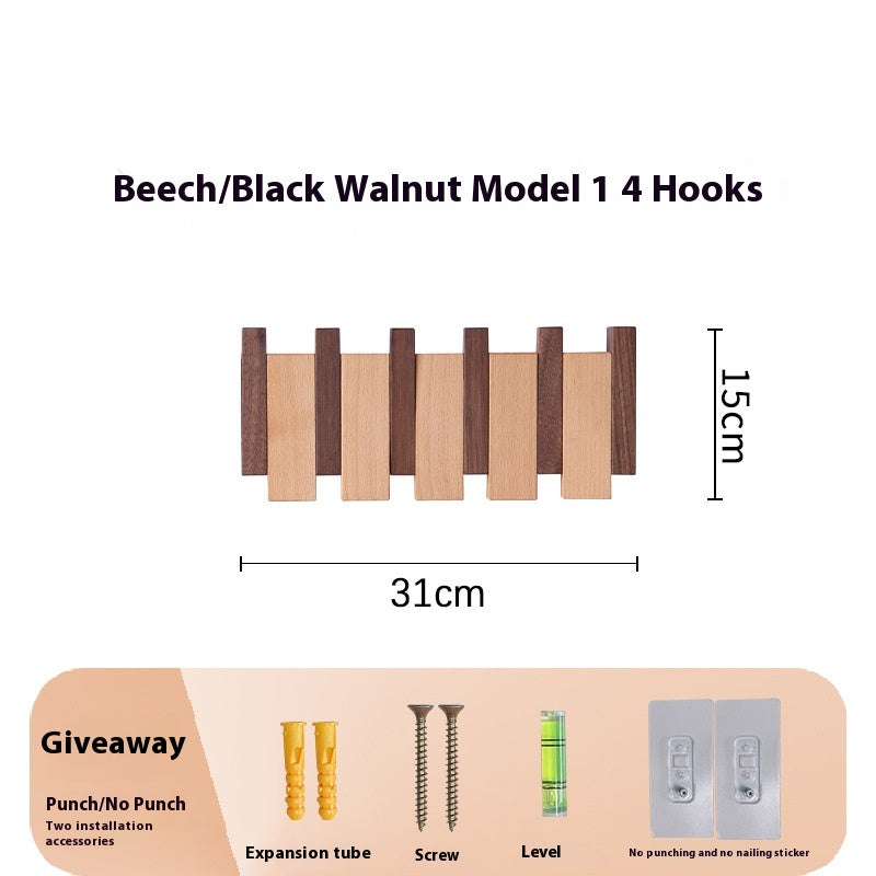 Wand-Hakenleiste aus Holz