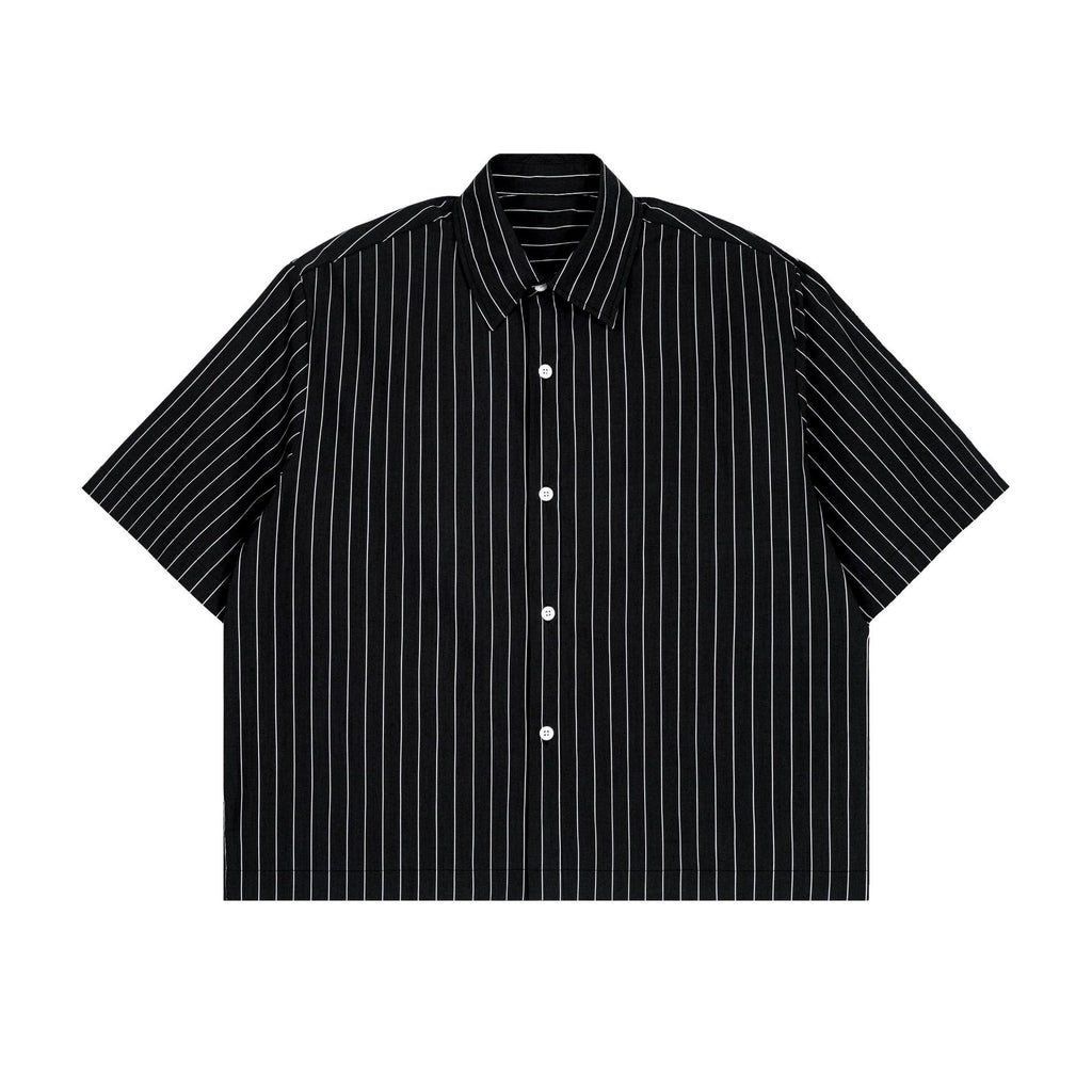 Gestreifter Herren Kurzarmhemd Sommer Casual Leichtgewicht