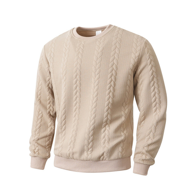 Herren Rundhals-Pullover in Unifarben
