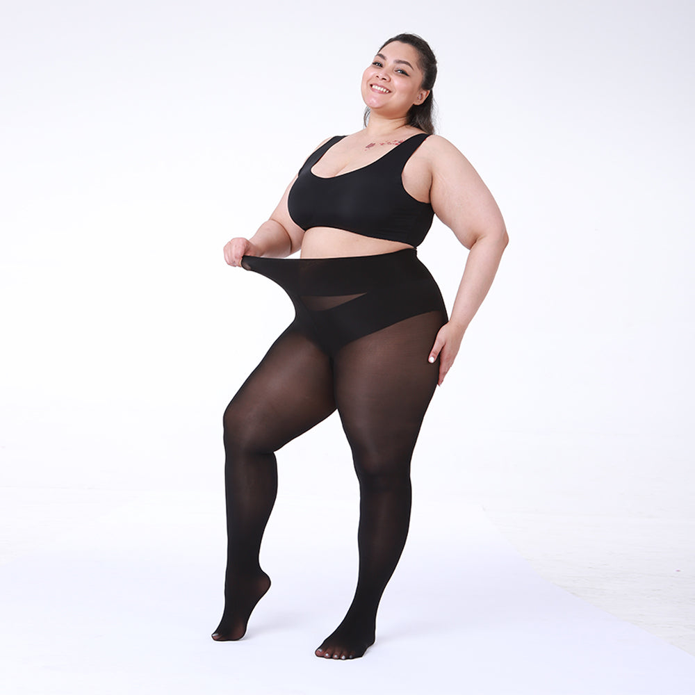 3 Paar Shiny Strumpfhosen für Damen (Plus Size)