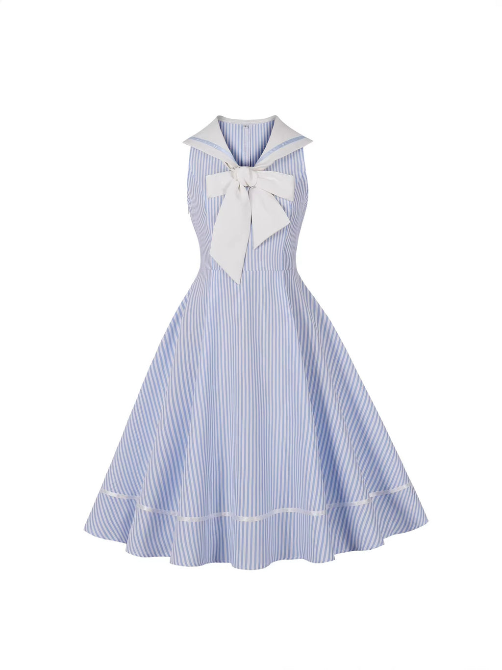 Ärmelloses A-Linien Kleid mit Schleifendetails
