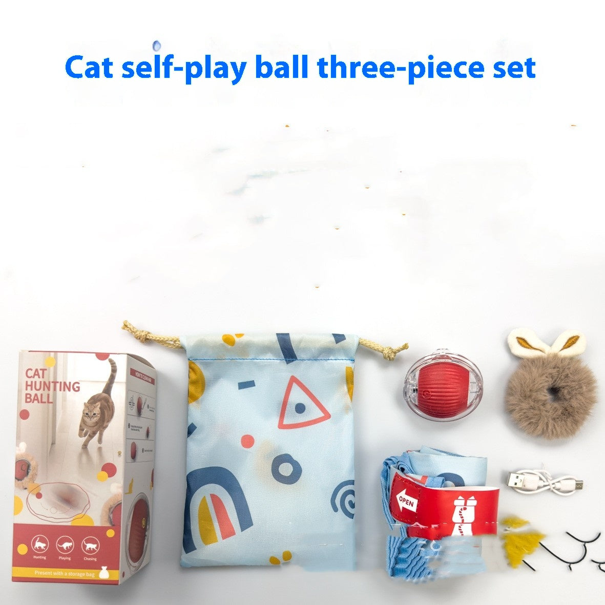 Katzenspielball mit Jagdüberzug