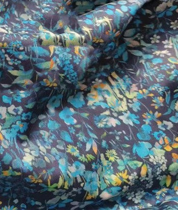 Elastischer Popeline Baumwollstoff mit Blumenmuster – Bild 2 | LuxeStyle