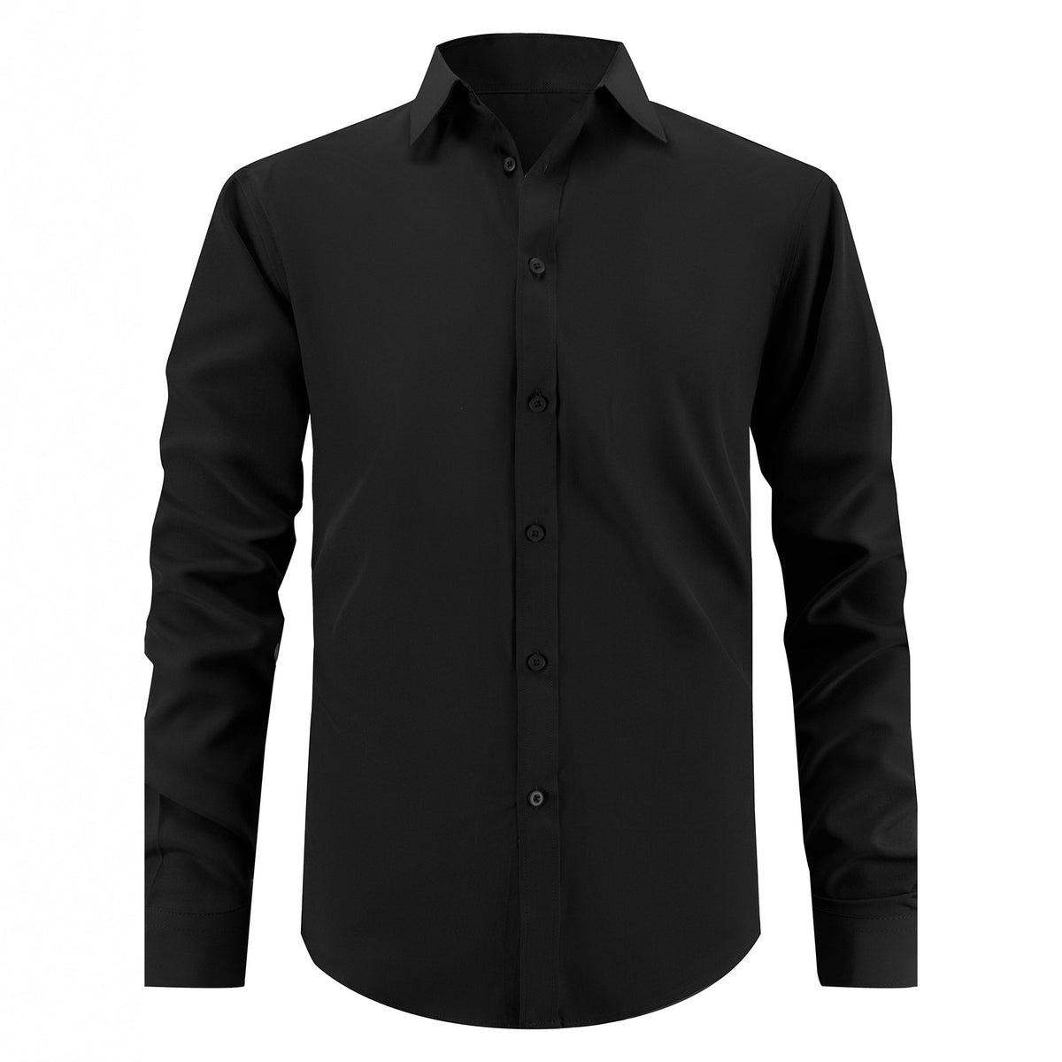 Herren Slim Fit Hemd einfarbig – Bild 6 | LuxeStyle