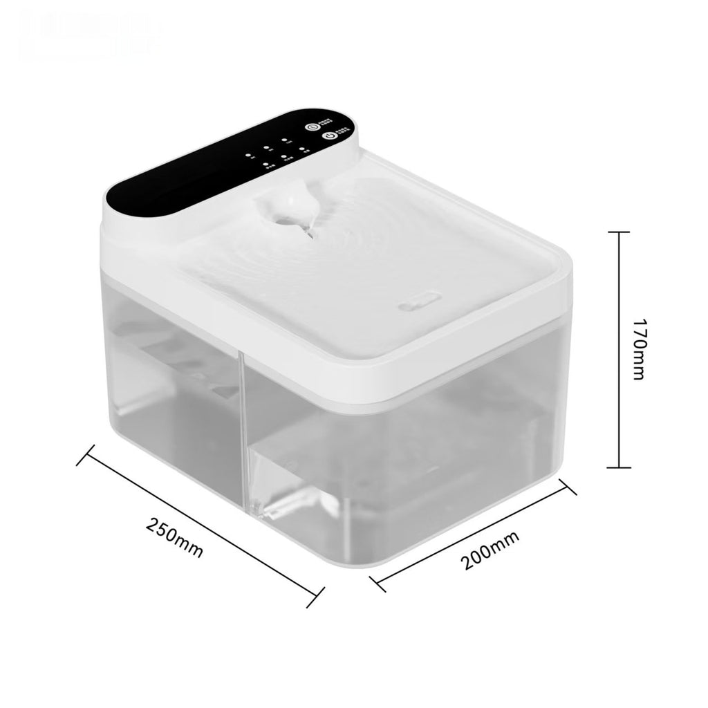 Transparenter, kabelloser Trinkbrunnen für Haustiere | LuxeStyle