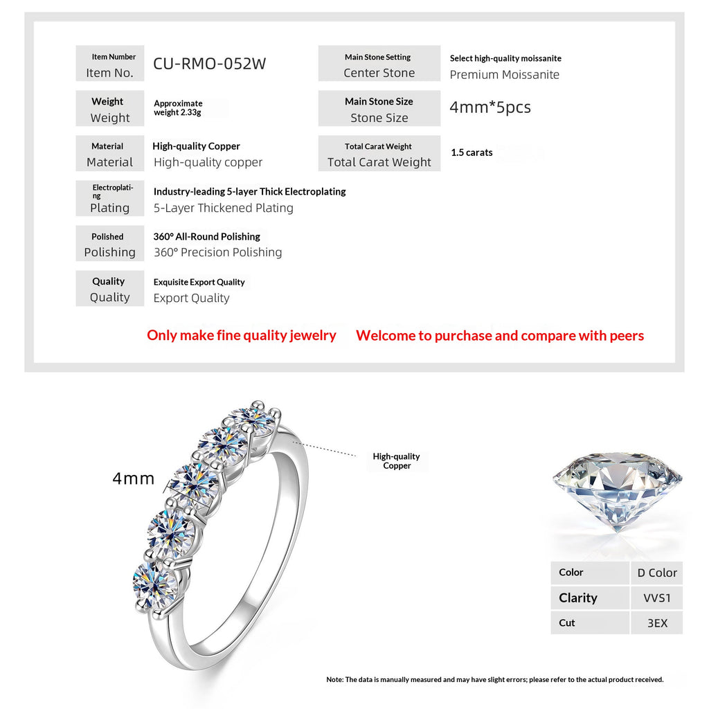 Vergoldeter Moissanit-Ring – Bild 8 | LuxeStyle