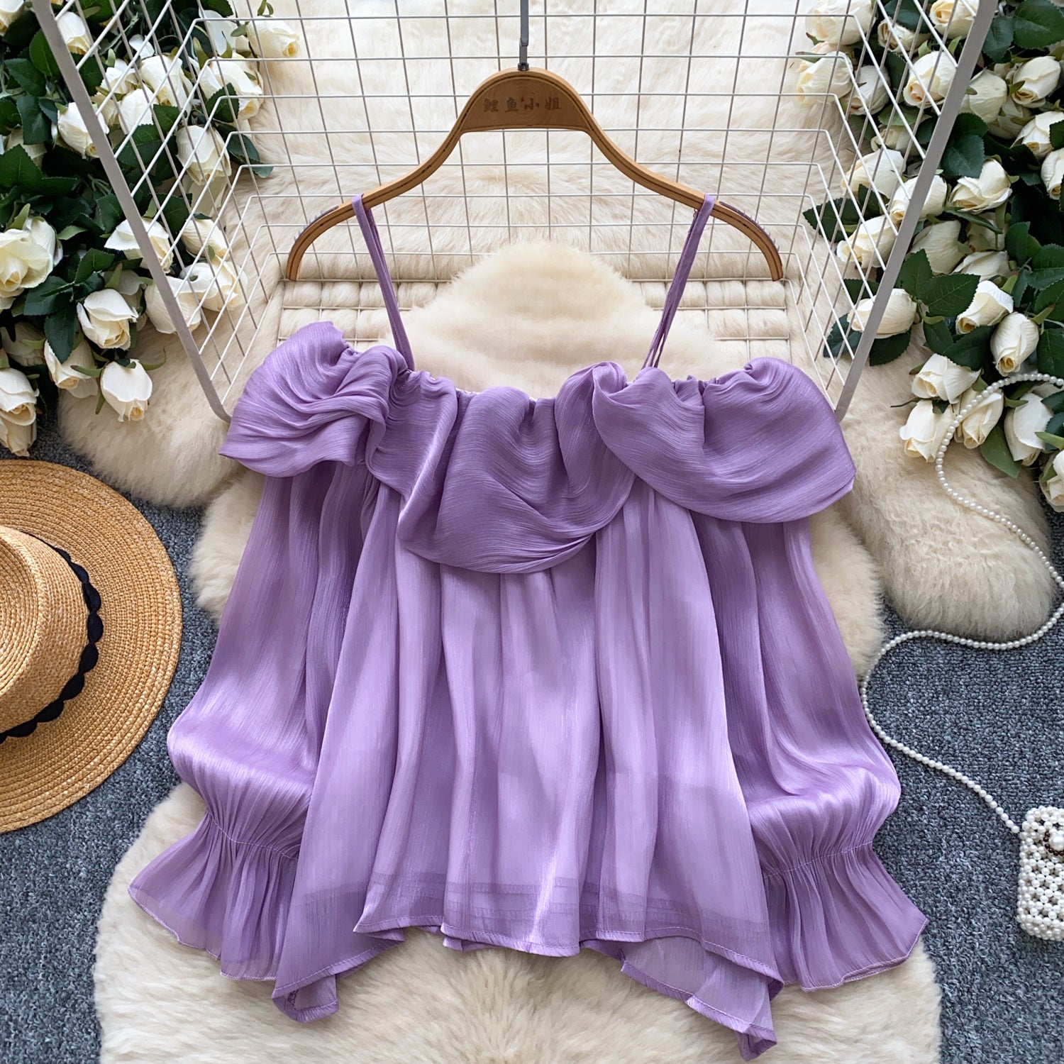 Elegante Chiffon-Cami mit 3D-Effekt