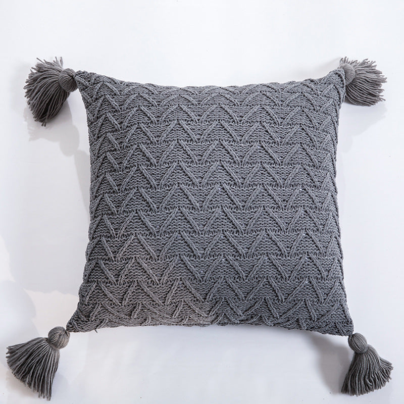 Gestrickter Kissenbezug aus Chenille – Bild 8 | LuxeStyle