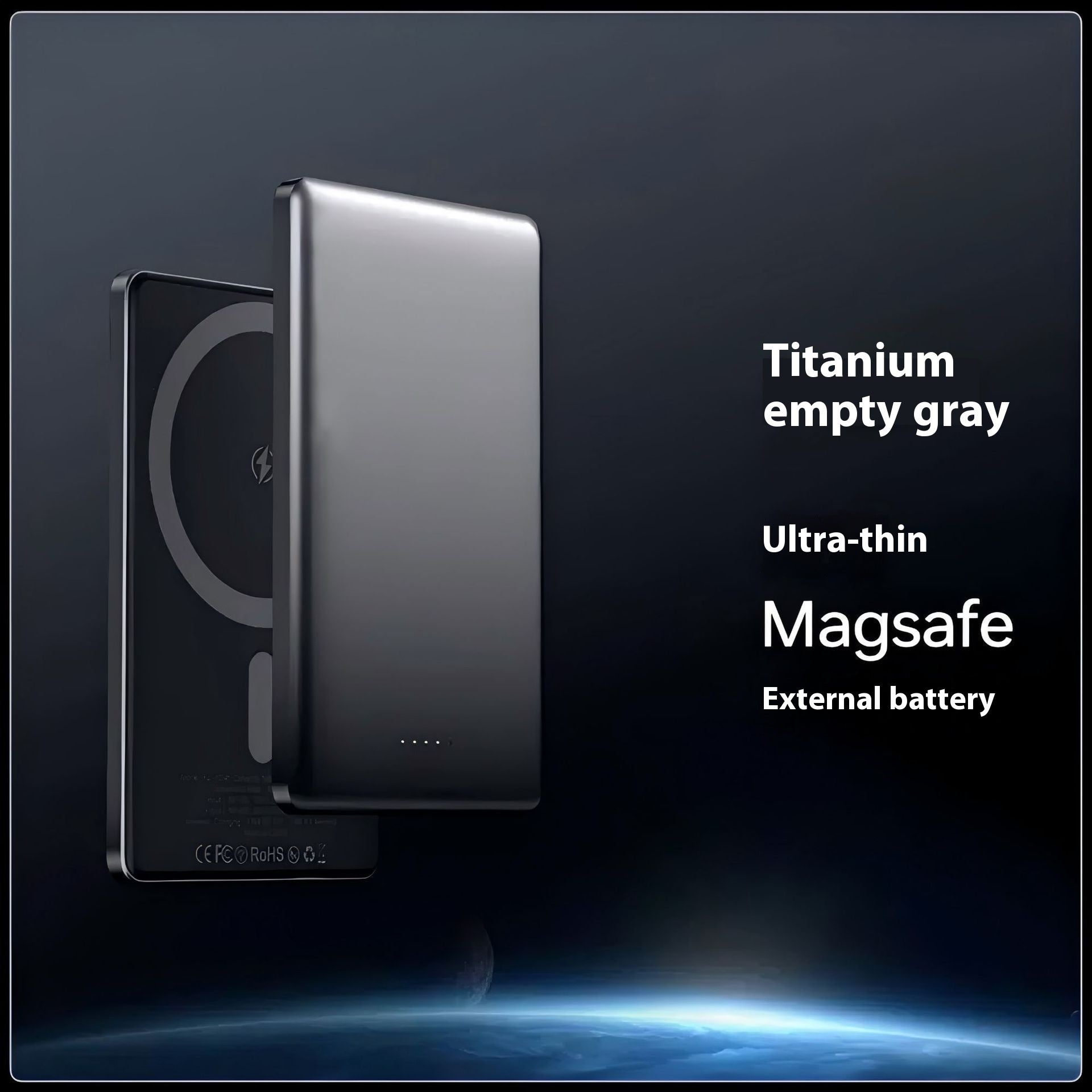 Ultradünne Magnet-Powerbank aus Aluminium