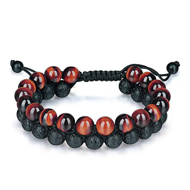 Tiger Eye Partnerarmbänder aus mattem Achat