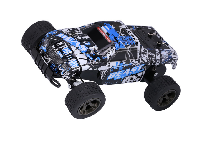 High-Speed RC Drift Car, 1:18, blau/gelb