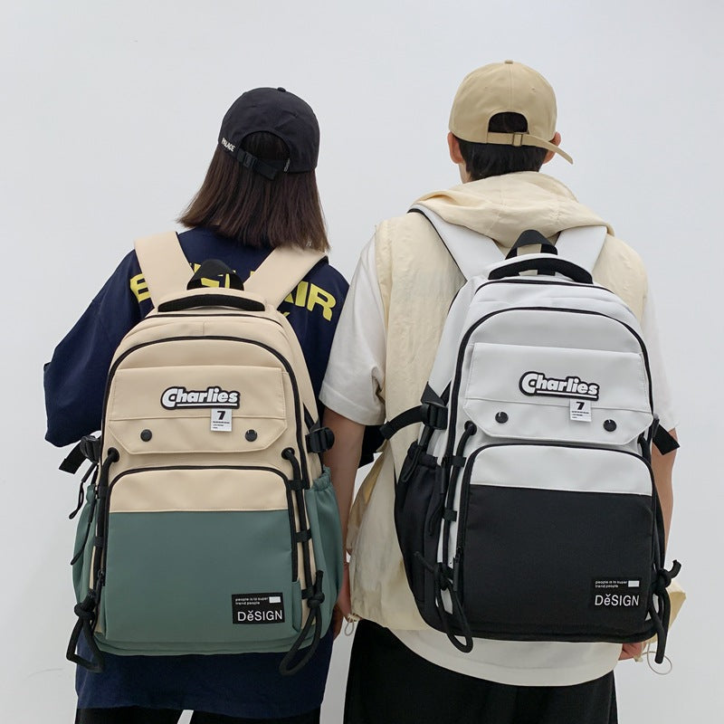 Grosser Rucksack mit Kontrastfarben für Männer – Bild 9 | LuxeStyle