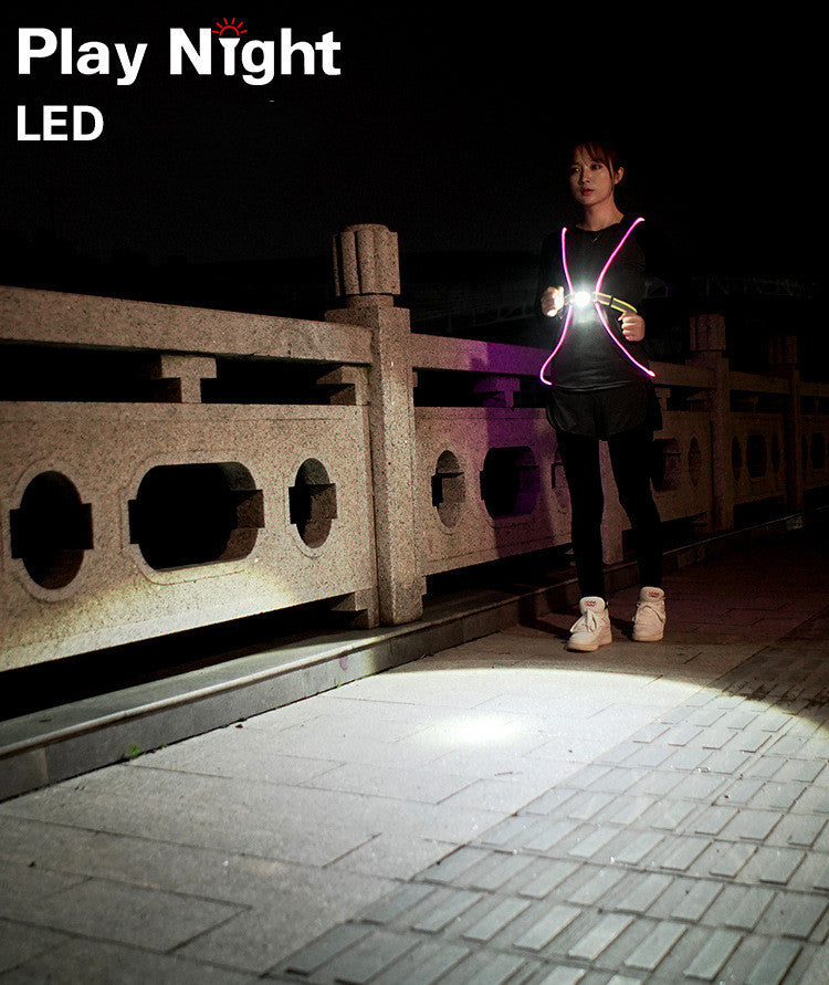 Reflektierende LED-Weste mit USB-Ladegerät