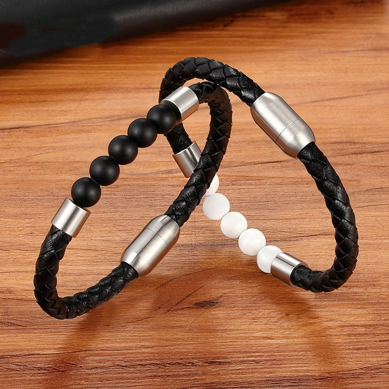 Unisex Lederarmband mit Edelstahlschnalle – Bild 6 | LuxeStyle