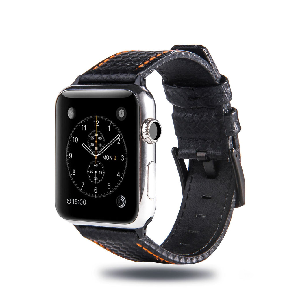 Carbon Fiber Lederarmband für iPhone | LuxeStyle