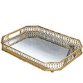 Spiegel-Serviertablett aus Metall | LuxeStyle