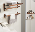 Doppellagiges Handtuchregal zur Wandmontage | LuxeStyle