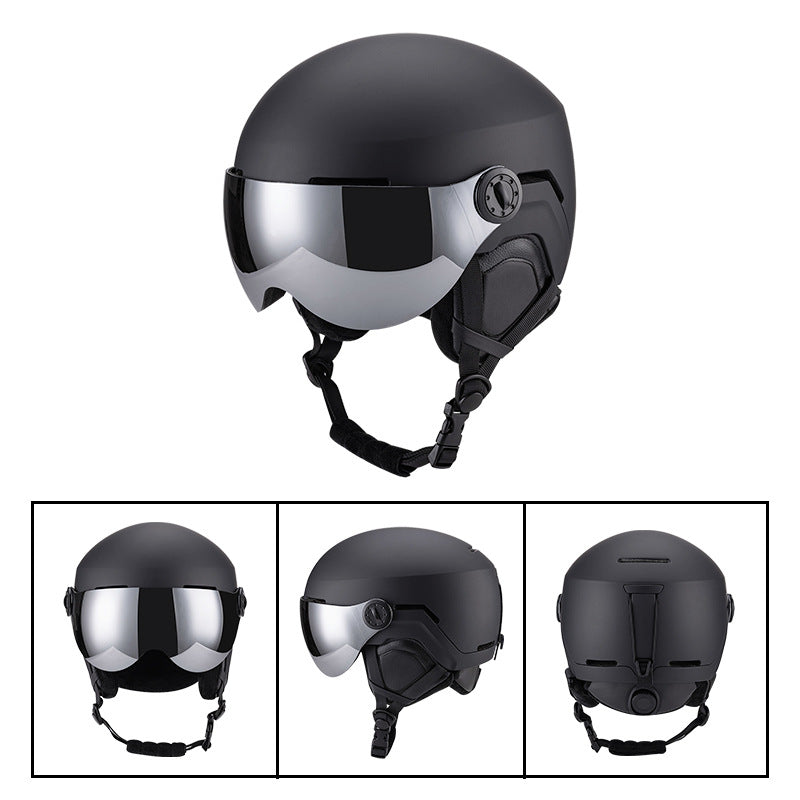 Skihelm-Überzug mit integriertem Visier
