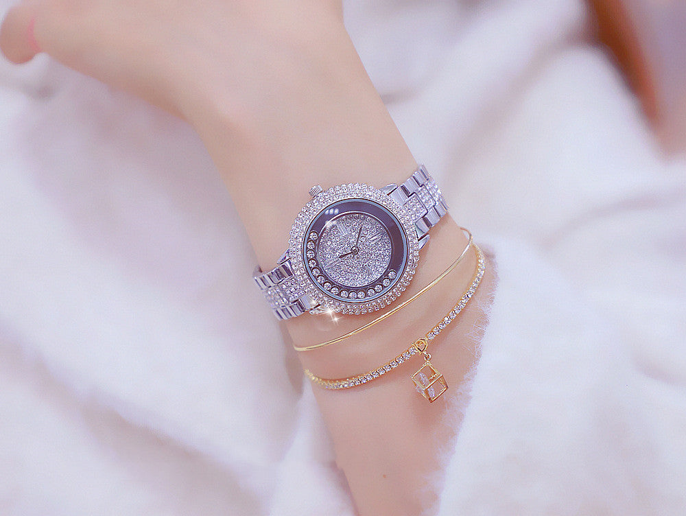 Quarz-Uhr mit Glitzerperlen – Bild 6 | LuxeStyle