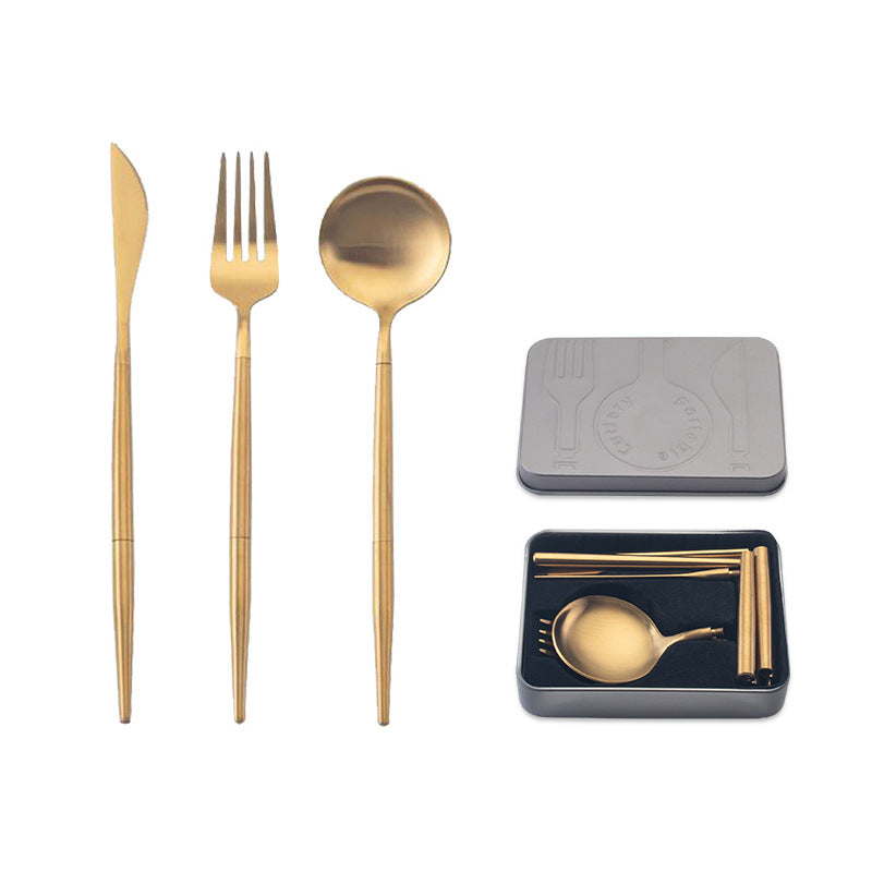 Tragbares Besteck-Set aus Edelstahl – Bild 19 | LuxeStyle