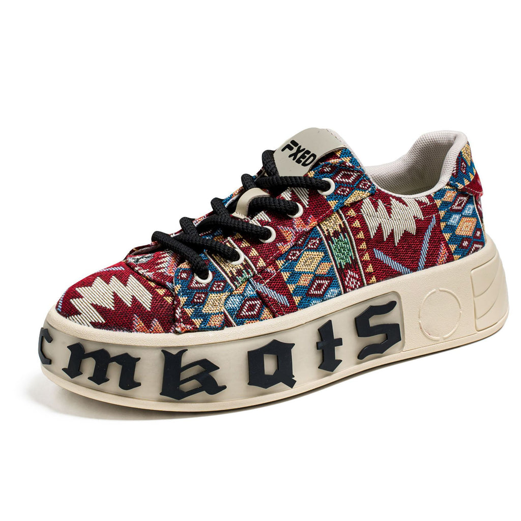 Ethnische Grid Plattform Herrenschuhe | LuxeStyle