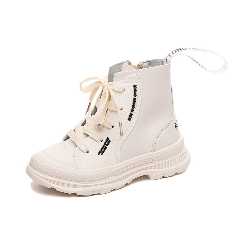 Jungen High-Top Worker-Stiefel aus Mikrofaserleder | LuxeStyle