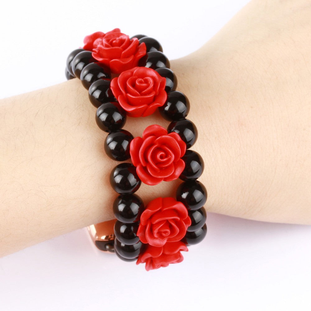 Schwarzes Onyx-Uhrenarmband für Apple Watch | LuxeStyle