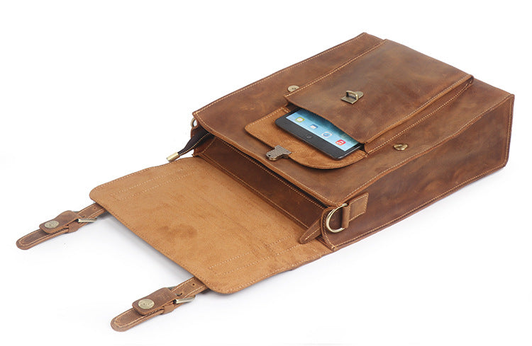 Retro-Lederrucksack für Laptops | LuxeStyle