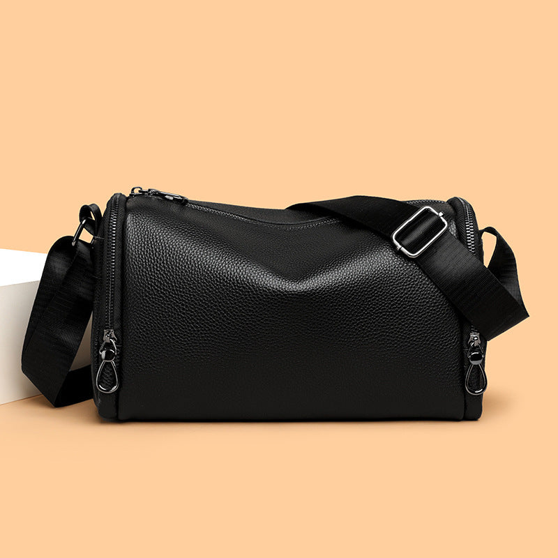 Grosses Leder-Crossbody-Bag