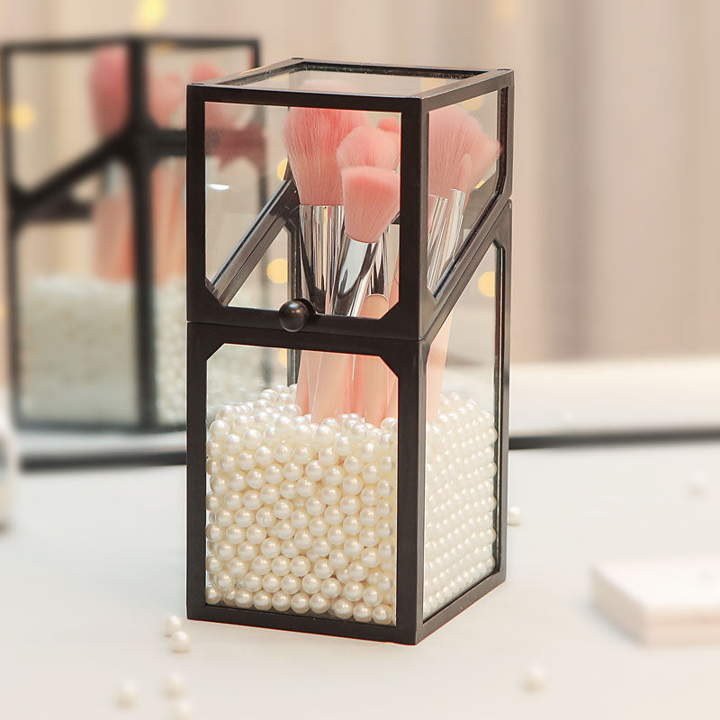 Make-up Pinsel- und Utensilienhalter aus Glas