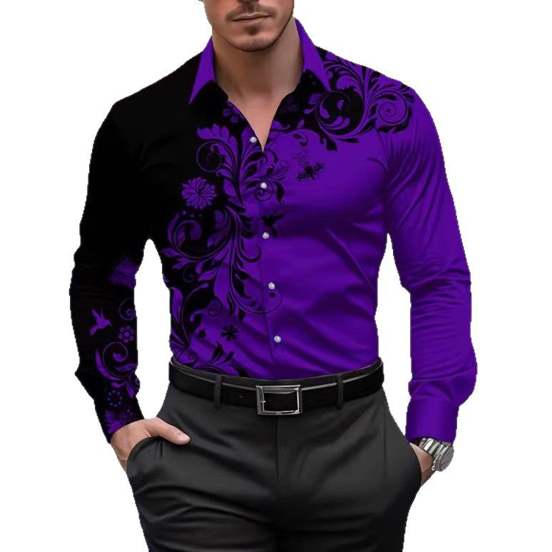 Slim-Fit Hemd mit Muster für Herren – Bild 1 | LuxeStyle